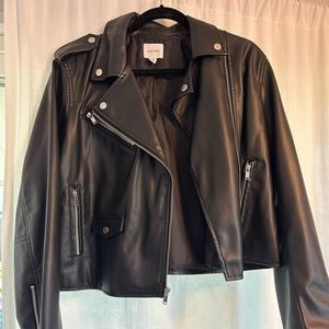 Nine West Faux Leather Jacket